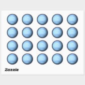 Planet Neptune Classic Round Sticker (Blatt)
