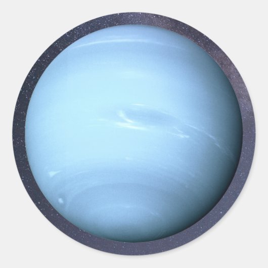 Planet Neptune Classic Round Sticker (Vorderseite)