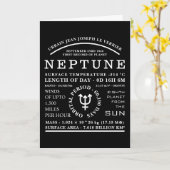 Planet Neptune Detaillierte Astronomiezeichen Karte (Gelbe Blume)