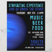 Planet Neptune, Planetarium-Eventwerbung Flyer (Vorne)