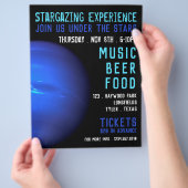 Planet Neptune, Planetarium-Eventwerbung Flyer (Hand)