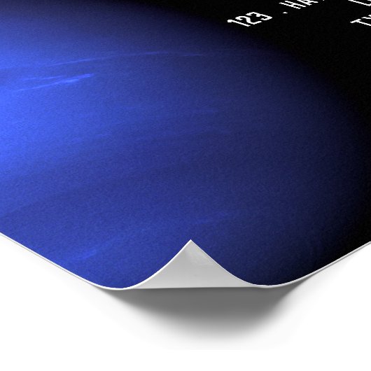 Planet Neptune, Planetarium-Eventwerbung Poster (Ecke)