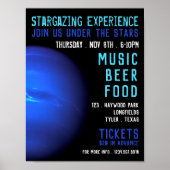Planet Neptune, Planetarium-Eventwerbung Poster (Vorne)