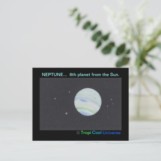 Planet NEPTUNE Postkarte (Stehend Vorderseite)