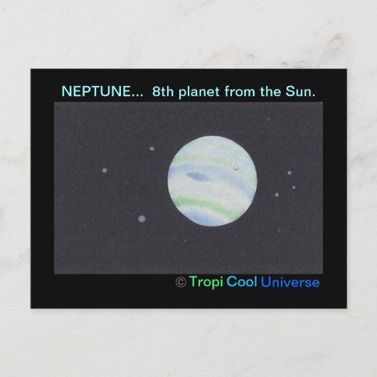 Planet NEPTUNE Postkarte (Vorderseite)