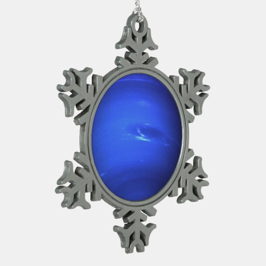 Planet Neptune Schneeflocken Zinn-Ornament (Links)