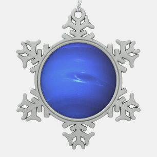 Planet Neptune Schneeflocken Zinn-Ornament