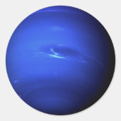 PLANET NEPTUNE (Sonnensystem) ~ Runder Aufkleber (Vorderseite)