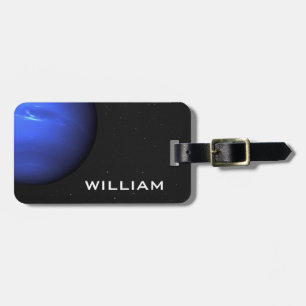 Planet Neptune Sonnensystem Schwarzer Raum mit Ste Gepäckanhänger