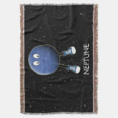 Planet Neptune & Stars Decke (Vorderseite Vertikal)