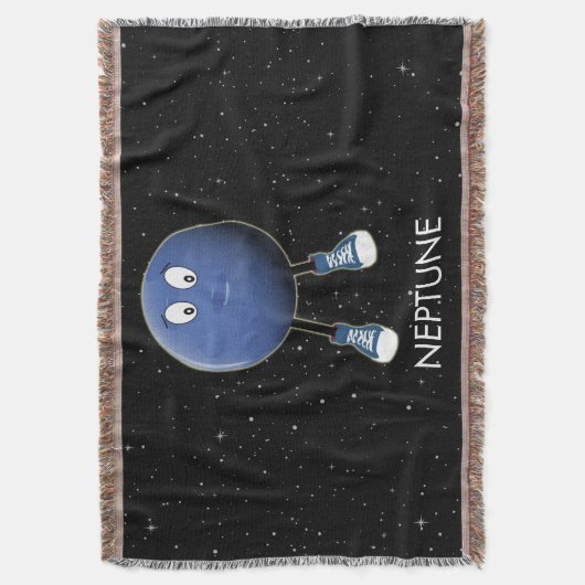 Planet Neptune & Stars Decke (Vorderseite Vertikal)