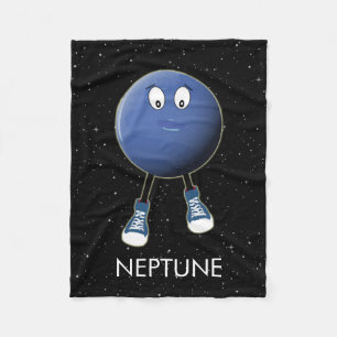 Planet Neptune & Stars Fleecedecke