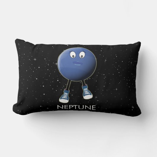 Planet Neptune & Stars Lendenkissen (Vorderseite)