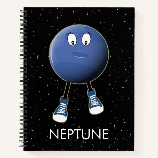 Planet Neptune & Stars Notizblock (Vorderseite)