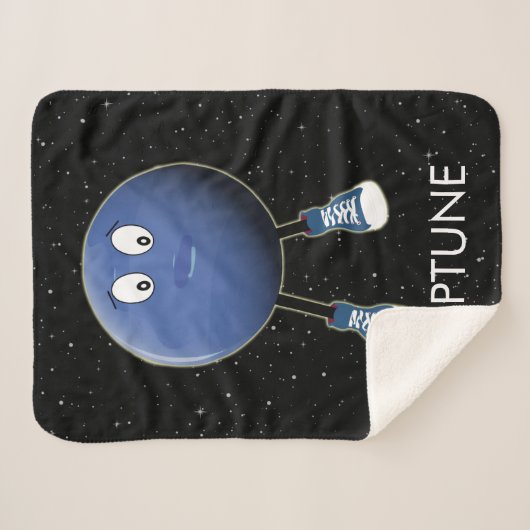 Planet Neptune & Stars Sherpadecke (Vorderseite (Horizontal))