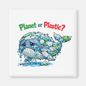 Planet oder Plastik? Rette den Ozean-Wal. Magnet (Vorne)