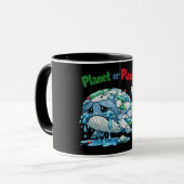 Planet oder Plastik? Rette den Ozean-Wal. Tasse (Vorderseite Links)
