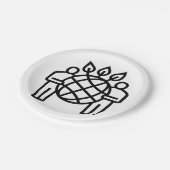 Planet Ökosystem Pappteller (Schrägansicht)