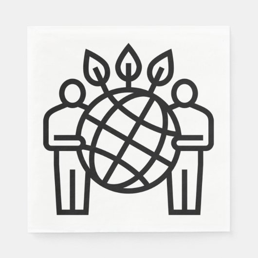 Planet Ökosystem Serviette (Vorderseite)