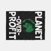Planet-over-Profit Fleecedecke (Vorderseite (Horizontal))