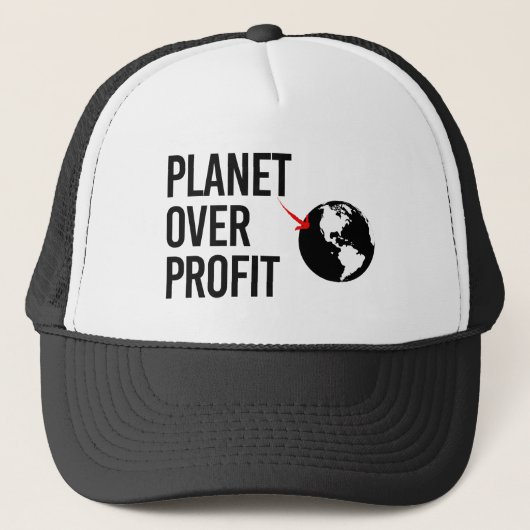Planet-over-Profit Truckerkappe (Vorderseite)