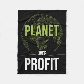 Planet over Profit - Umweltschutz Fleecedecke
