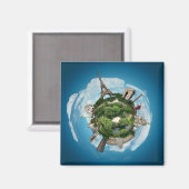 Planet Paris Magnet (Vorderseite/Rückseite)