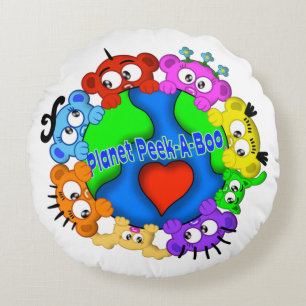 Planet PeekABoo Rundkissen Rundes Kissen