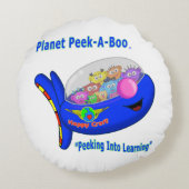 Planet PeekABoo Rundkissen Rundes Kissen (Rückseite)