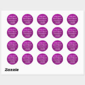 Planet Pink Business / Profil Runder Aufkleber (Blatt)