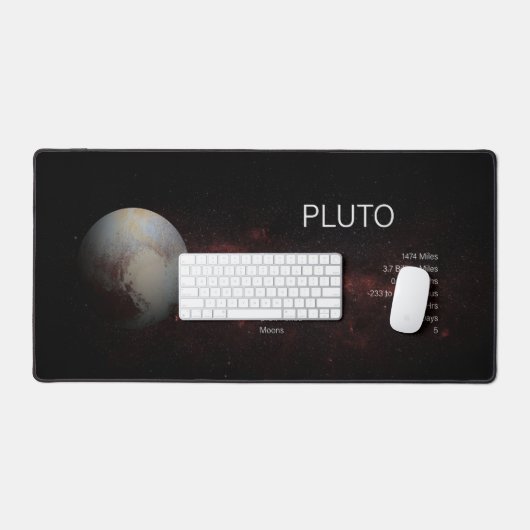 Planet Pluto Astronomie Schreibtischunterlage (Tastatur & Maus)