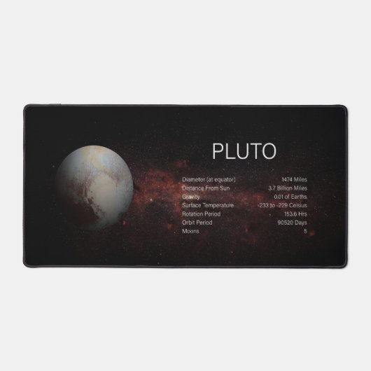 Planet Pluto Astronomie Schreibtischunterlage (Vorderseite)