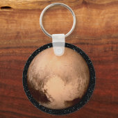 PLANET PLUTO HEART star background (Sonnensystem) Schlüsselanhänger (Vorderseite)