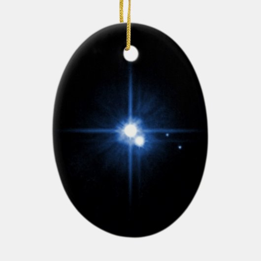 Planet Pluto Mond Charon NASA Keramikornament (Hinten)