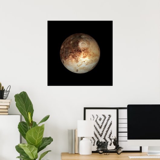 PLANET PLUTO Natural (Sonnensystem) ~ Poster (Heimbüro)