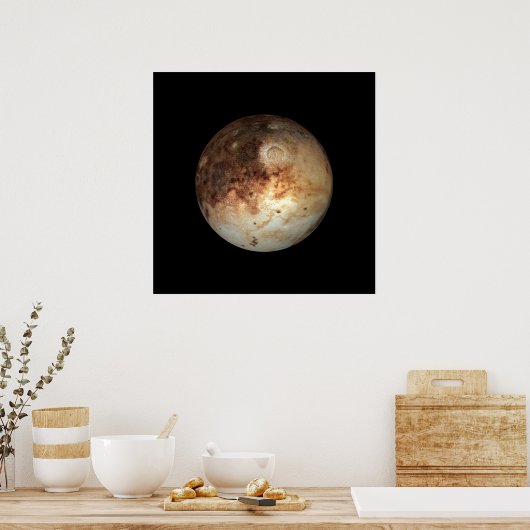 PLANET PLUTO Natural (Sonnensystem) ~ Poster (Küche)