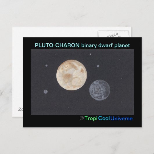 Planet PLUTO Postcard Postkarte (Vorne/Hinten)