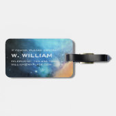 Planet Pluto Solar System Space Galaxy Blue Gepäckanhänger (Rückseite horizontal)