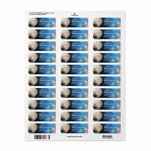 Planet Pluto Solar System Space Rücksendeadresse (Vorne)