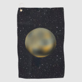 Planet Pluto Starry Sky Golfhandtuch (Vorderseite)