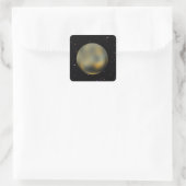 Planet Pluto Starry Sky Square Stickers (Tasche)