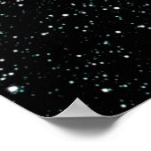 PLANET PLUTO-Stern-Hintergrund ( Sonnensystem) ~ Poster (Ecke)