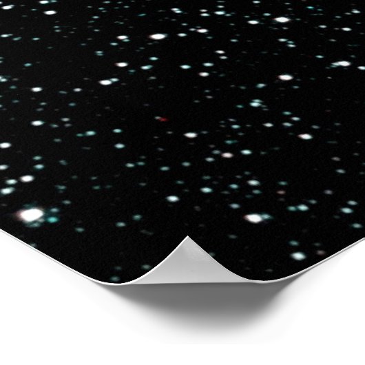 PLANET PLUTO-Stern-Hintergrund ( Sonnensystem) ~ Poster (Ecke)