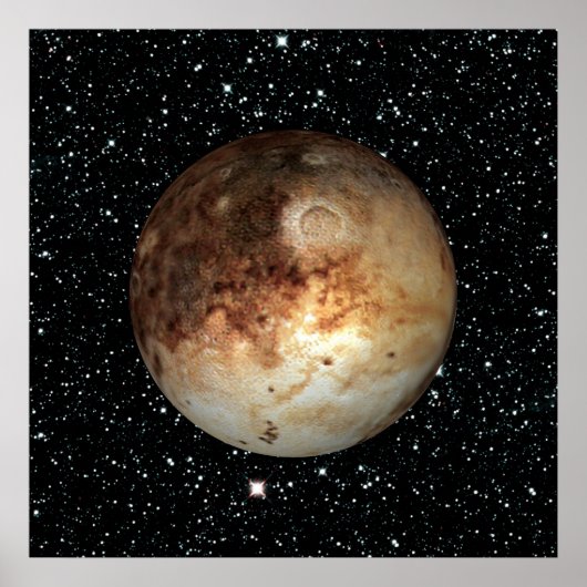 PLANET PLUTO-Stern-Hintergrund ( Sonnensystem) ~ Poster (Vorne)
