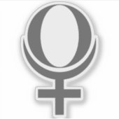 Planet Pluto Symbol (grau) Aufkleber (Vorderseite)