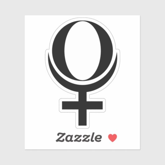 Planet Pluto Symbol (schwarz) Aufkleber (Blatt)