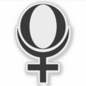 Planet Pluto Symbol (schwarz) Aufkleber (Vorderseite)