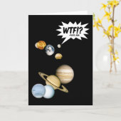 Planet Pluto WTF!? Funny Science Geek Astronomie Karte (Gelbe Blume)