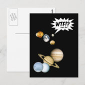 Planet Pluto WTF!? Funny Science Geek Astronomie Postkarte (Vorne/Hinten)