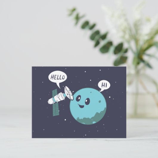 Planet Postkarte (Stehend Vorderseite)